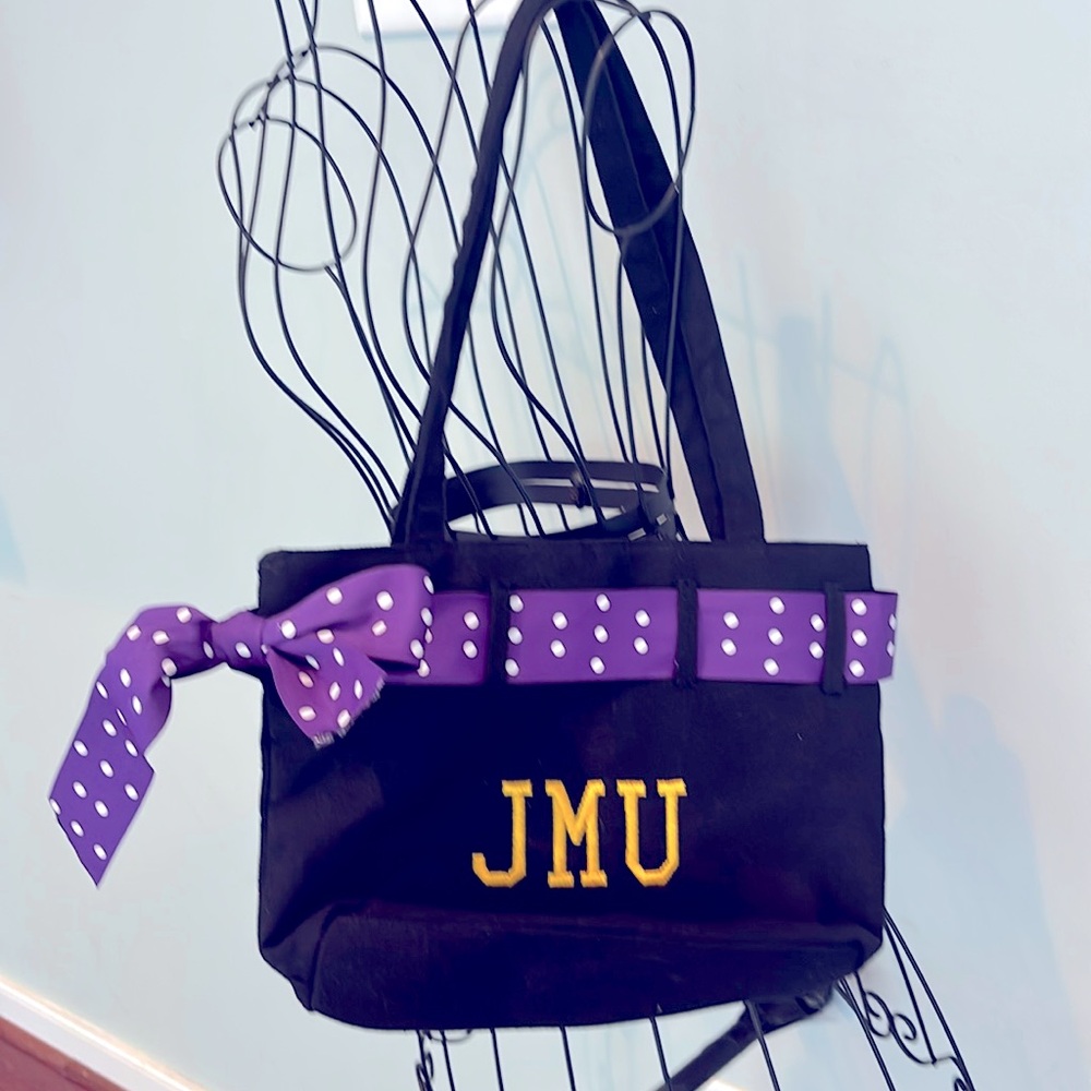 James Madison university Dukes jmu ribbon embroidered purse handbag Tote Bag